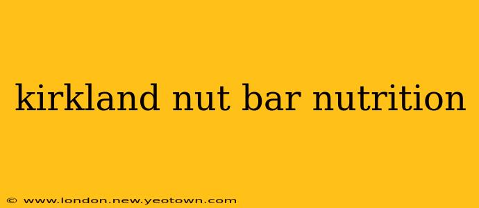 kirkland nut bar nutrition