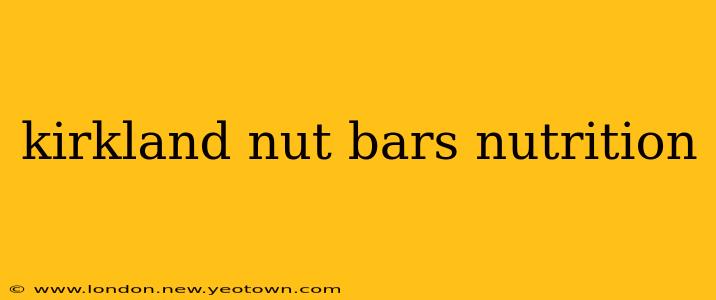kirkland nut bars nutrition