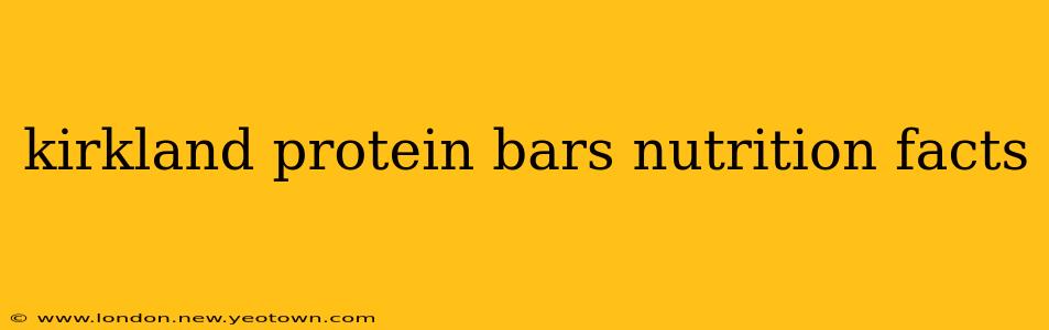 kirkland protein bars nutrition facts