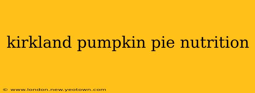kirkland pumpkin pie nutrition