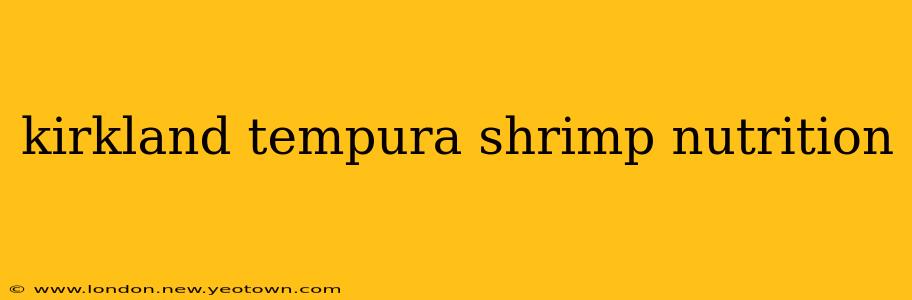 kirkland tempura shrimp nutrition