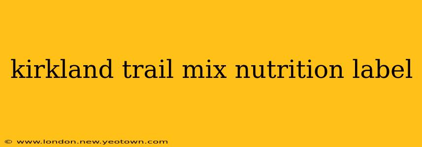 kirkland trail mix nutrition label