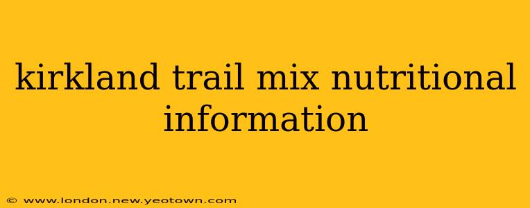 kirkland trail mix nutritional information