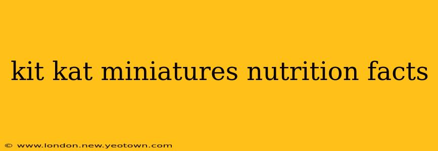 kit kat miniatures nutrition facts