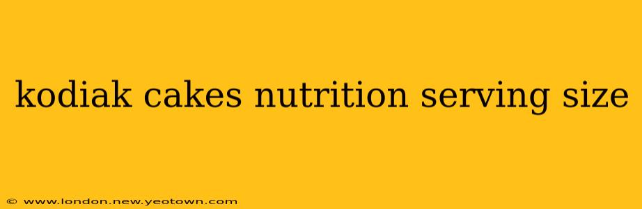 kodiak cakes nutrition serving size