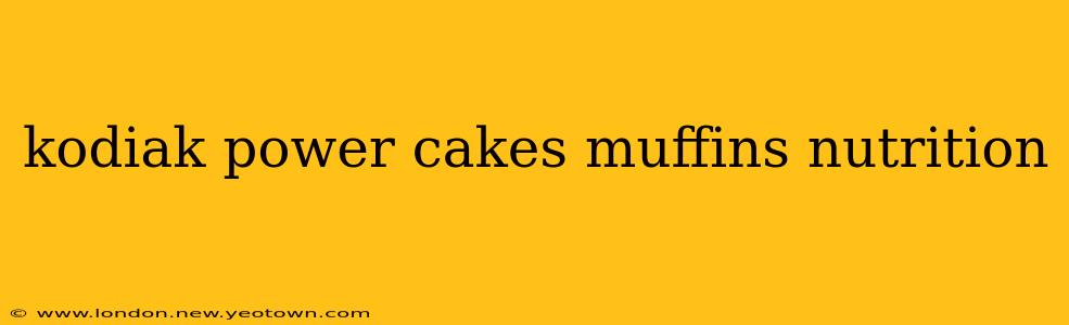 kodiak power cakes muffins nutrition