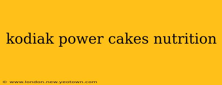 kodiak power cakes nutrition