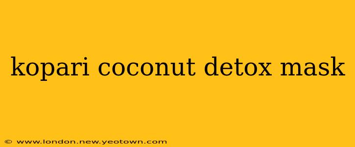 kopari coconut detox mask