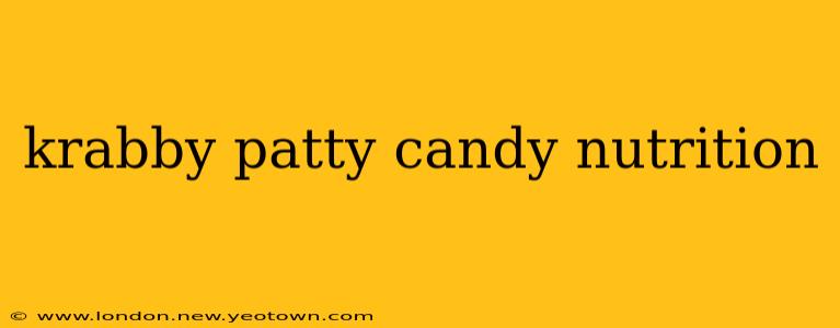krabby patty candy nutrition