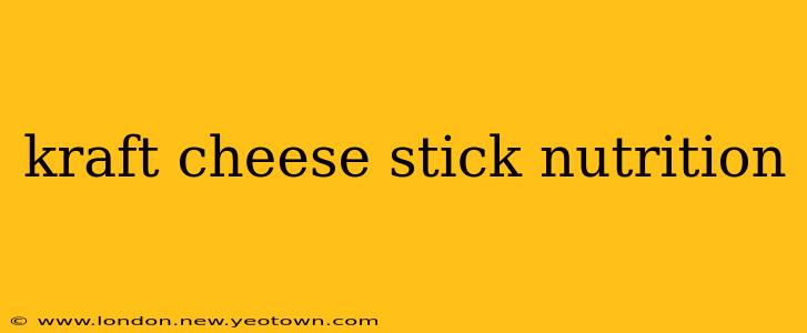 kraft cheese stick nutrition