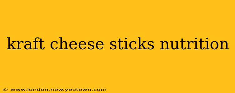 kraft cheese sticks nutrition