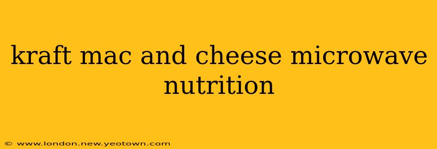 kraft mac and cheese microwave nutrition