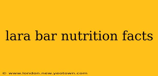 lara bar nutrition facts