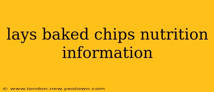 lays baked chips nutrition information