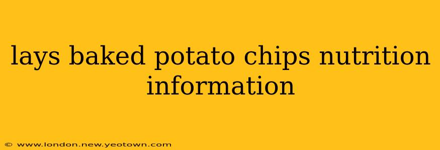 lays baked potato chips nutrition information