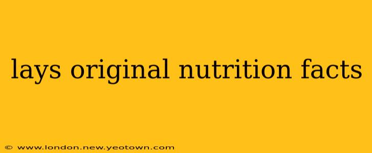 lays original nutrition facts