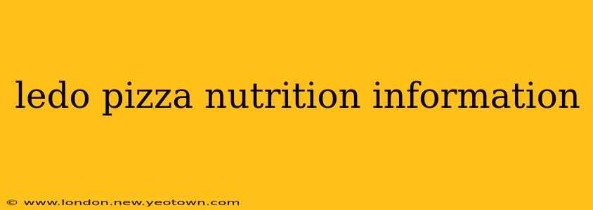 ledo pizza nutrition information