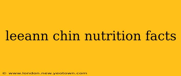 leeann chin nutrition facts