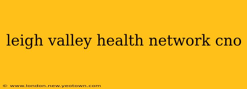 leigh valley health network cno