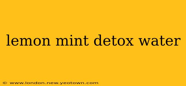 lemon mint detox water