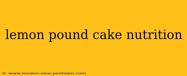 lemon pound cake nutrition