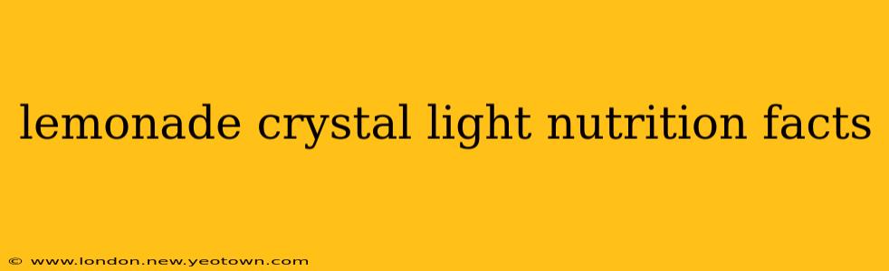 lemonade crystal light nutrition facts