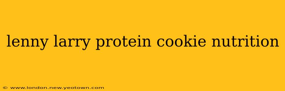 lenny larry protein cookie nutrition
