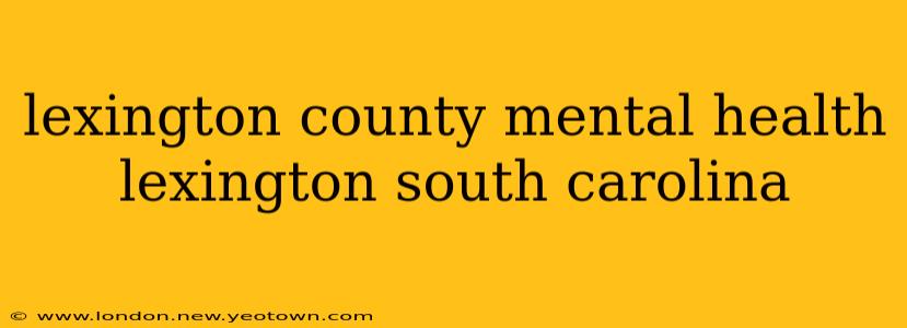 lexington county mental health lexington south carolina