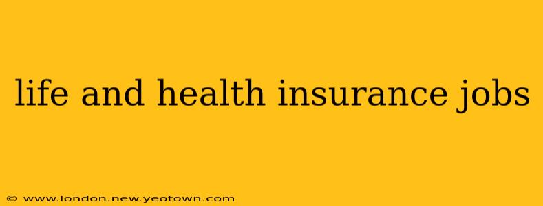 life and health insurance jobs