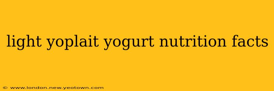 light yoplait yogurt nutrition facts