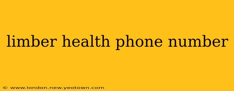 limber health phone number