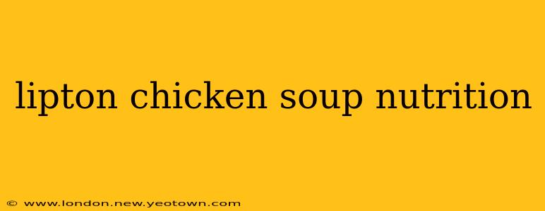lipton chicken soup nutrition