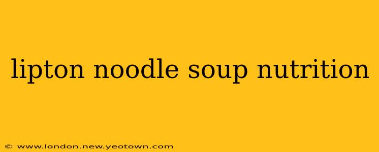 lipton noodle soup nutrition