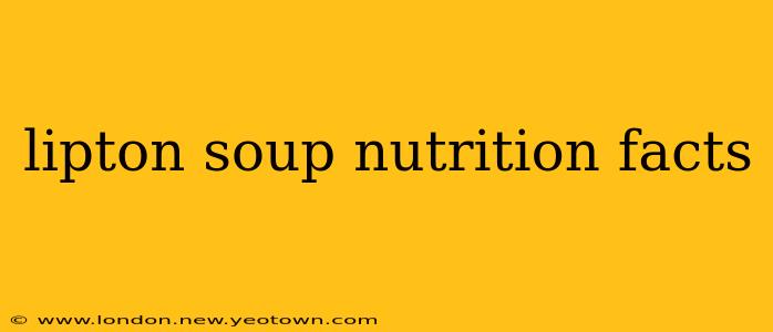 lipton soup nutrition facts
