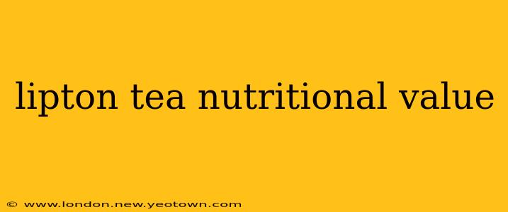 lipton tea nutritional value