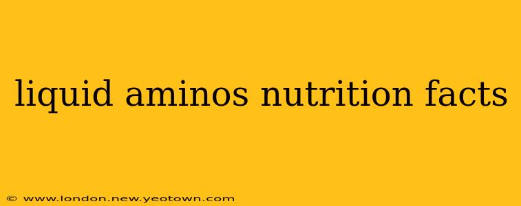 liquid aminos nutrition facts