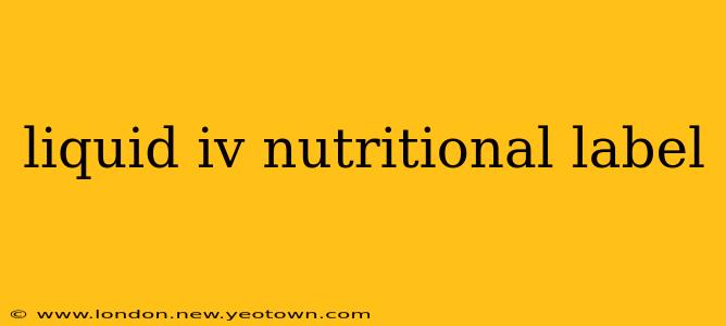 liquid iv nutritional label