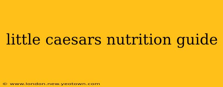 little caesars nutrition guide