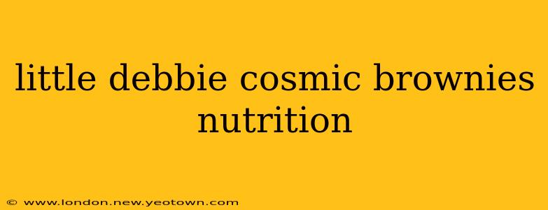 little debbie cosmic brownies nutrition