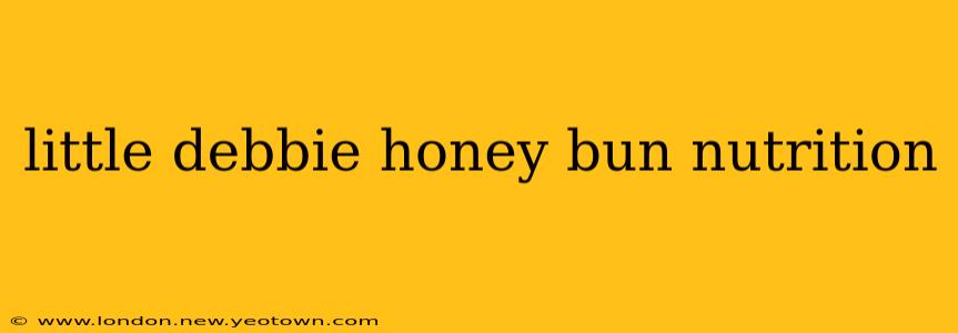 little debbie honey bun nutrition