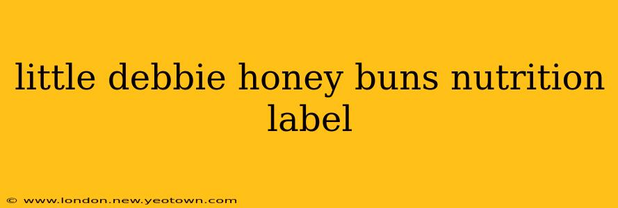 little debbie honey buns nutrition label