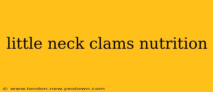 little neck clams nutrition