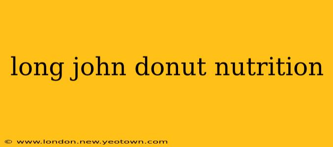 long john donut nutrition
