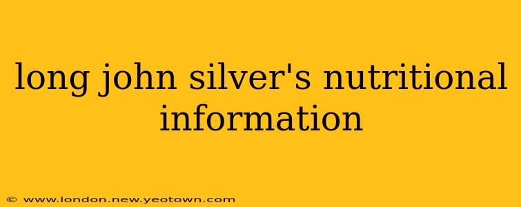 long john silver's nutritional information