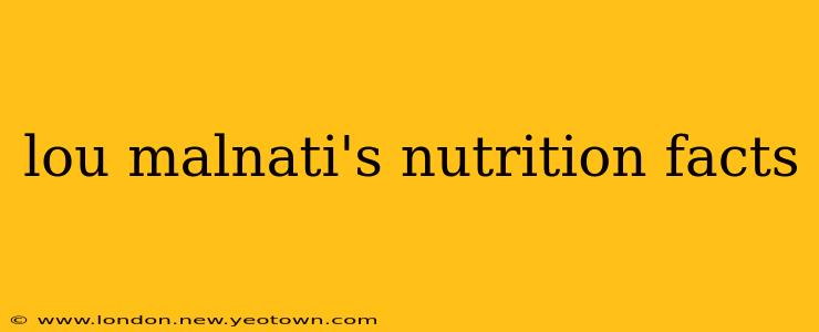lou malnati's nutrition facts