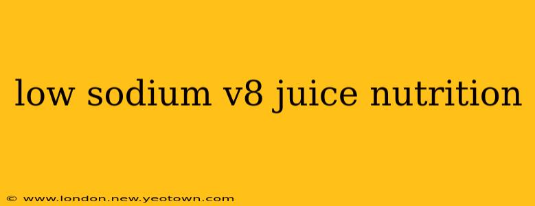 low sodium v8 juice nutrition