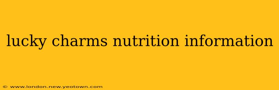 lucky charms nutrition information