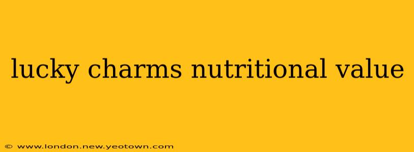 lucky charms nutritional value