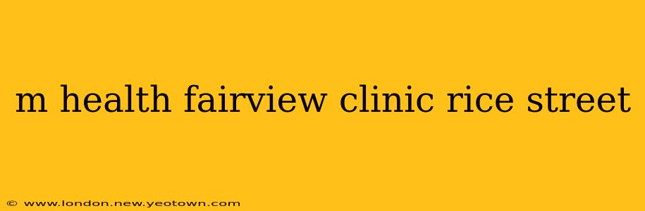 m health fairview clinic rice street