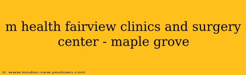 m health fairview clinics and surgery center - maple grove